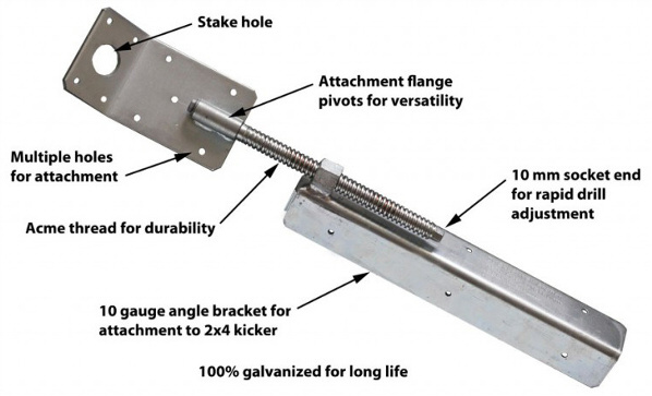 Fab-Form Zont Bracing System for ICF Wall Construction - Zuckle Wall Aligner for Colorado